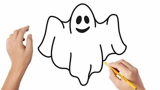 Como dibujar un fantasma paso a paso #2 | Dibujos para niños