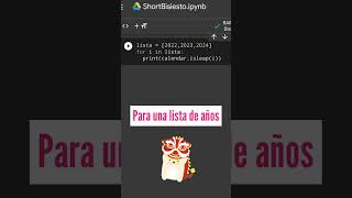 ️ + ¿Cómo saber si un año es bisiesto (leap year)? | Módulo calendar | Python | Shorts