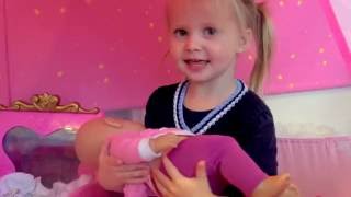 Кукла Беби Бон Катя.играем с пупсиком.Катя и Эльвира Мамы и Дочки DOLL BABY BORN KIDS