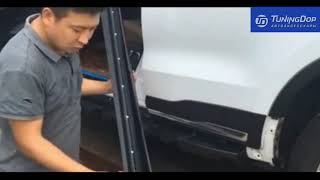 Установка порогов на Джили Атлас (Geely Atlas) TuningDop