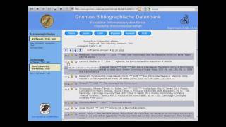 Gnomon Bibliographische Datenbank I