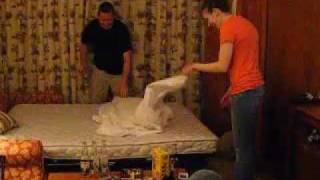 Enema Girl makes the bed