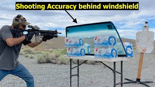 How accurate bullets travel shooting behind windshield