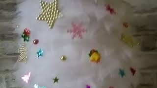 Елка из фатина своими руками.