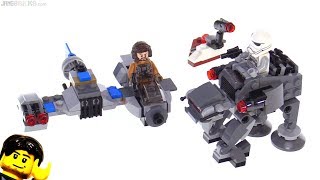 LEGO Star Wars Ski Speeder vs First Order Walker Microfighters review! 75195