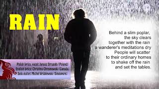 Rain. Poetry. Janusz Strugała. Christina Chrzanowski. Michał Wróblewski.