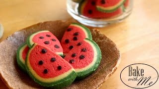 Cách làm bánh quy ngày tết- bánh qui dưa hấu (WaterMelon Cookies)