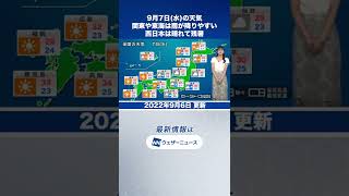 【夕方の1分天気】2022年9月7日(水)の天気予報 #shorts