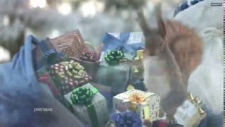 Новогодняя заставка Первого канала 2017 - Белка и Дед Мороз #8