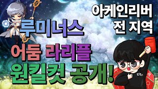루미너스 아케인리버 모든 지역 "어둠 라리플" 원킬컷 대 공개! (요약페이지 있음)