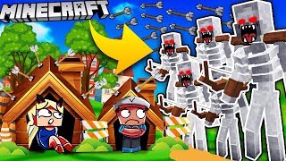 ? BAZA VS MUTANT SZKIELET - MINECRAFT TSUNAMI CHALLENGE | Vito VS Bella