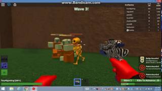 Golden Pistol!!!-Zombie Rush-Roblox/Part 2