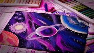 РИСУНОК "КОСМОС" ПАСТЕЛЬЮ//РИСУЕМ ВМЕСТЕ