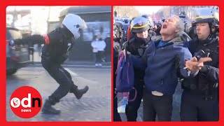 Police Fire Tear Gas at Covid Demonstrators in France