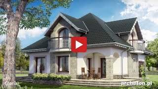 Projekt domu Gloria - archeton.pl - z użytkowym poddaszem 202,7 m2