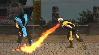 Mortal Kombat 1 HD Remake (Prototype) - Scorpion & Sub-zero (Fatality Demonstration)