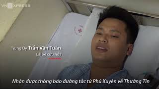 vụ va chạm kinh hoàng giữa xe cứu hỏa và xe khách trên cao tốc Pháp Vân