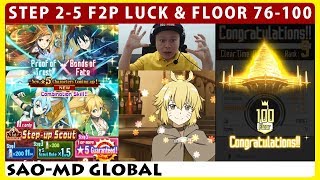 F2P Luck !? Anniversary Banner Step 2-5 & Floor 76-100 Pristine Floating Castle (SAO Memory Defrag)