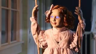 Swinging Decrepit Doll Animated Prop Hanging Halloween Decor Sensor