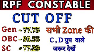 RPF CONSTABLE CUT OFF DECLARED, RPF Constable cut off marks 2019, RPF CONsTABLE C & D Group result