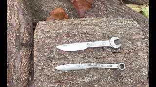 Нож из сломанного гаечного ключа. A knife from a broken wrench.