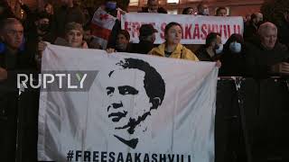 Georgia: Saakashvili supporters rally in Tbilisi as ex-pres moved to prison hospital