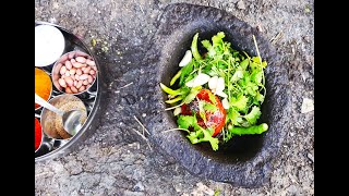 VILLAGE BREAKFAST-PALAK DHAPATA-DAHI DHAPATA-ONION DHAPATA-THHECHA