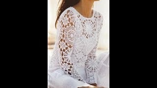 Белая Кофточка Крючком - 2019 / White Blouse Crochet / Weißer Blusen-Haken