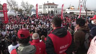 Turkey: Trade union stages labour rights protest in Istanbul amid Lira historic low