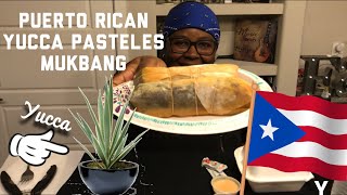 PUERTO RICAN YUCCA PASTELES MUKBANG | EATING SHOW | ABC SERIES