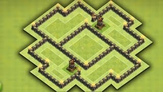 База Для ТХ 6 (Гибрид) Обнова (2 ПВО) | Base For TH 6 (Hybrid) 2 Air Defense | Clash Of Clans