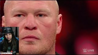 WWE Raw 1/1/18 Brock Lesnar interrupted by Kane