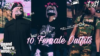 GTA 5 ONLINE | 10 Female Outfits [RNG & Tryhard]