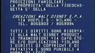 Opening to an Italian early-80s Disney VHS