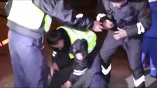 Казахстан. Драка с Полицейскими после ДТП.