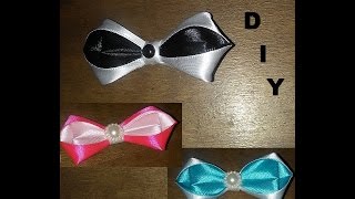 DIY/MK/Tutorial/Noeud papillon/Bowtie/Kanzashi/black and white