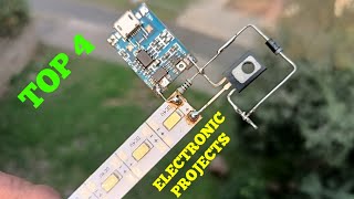 TOP 4 ELECTRONIC PROJECTS WITH BRIDGE RECTIFIER, Z44N MOSFET, BC547 TRANSISTOR & TP4056 MODULE