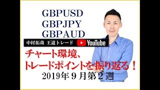 ［FX ポンドドル ポンド円 ポンドオージ 　チャート環境トレードポイントを振り返る！９月第２週９日～１３日【20190914 sat】