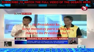 Duterte sinabon si Mar roxas