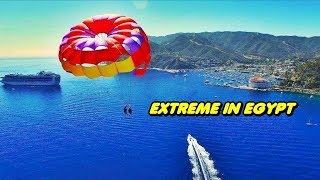 Sharm El Sheikh, Egypt 2018, Parachute water sport EXTREME!