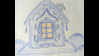Рисуем ледяную избушку - Draw an ice hut - 画一个冰屋 Как нарисовать милые рисунки