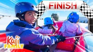Giant SNOW SLIDE at Winter Snow Festival