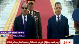 لحظة وصول الرئيس السيسى إلى احتفالية عيد الشرطة