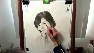 Speed Drawing Portrait - Oil Painting in Drybrush by Fernando Olea - Time Lapse