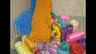 Мочалка челноком часть 1