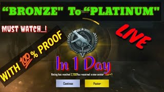 How to reach PLATINUM tier in 1 day || PUBG MOBILE || By DES Squad Gaming || #TSgamepubg ||