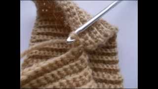 Как связать теплые носки крючком.How to tie a warm socks crochet
