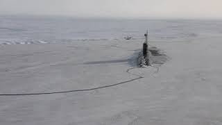 Footage: Royal Navy Trafalgar class submarine HMS Trenchant North Pole surfacing