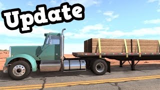 BeamNG Drive Update 0.7 - T65 Truck + Flatbed Trailer