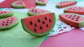 How to Make Watermelon cookies  スイカクッキー　Recipe レシピ
